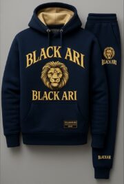 Black Ari Majestic Lion Tracksuit Set - Image 3