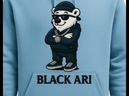 Black Ari Sky Blue Polar Swag Hoodie