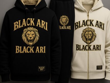 Black Ari Elite Lion Tracksuit Collection